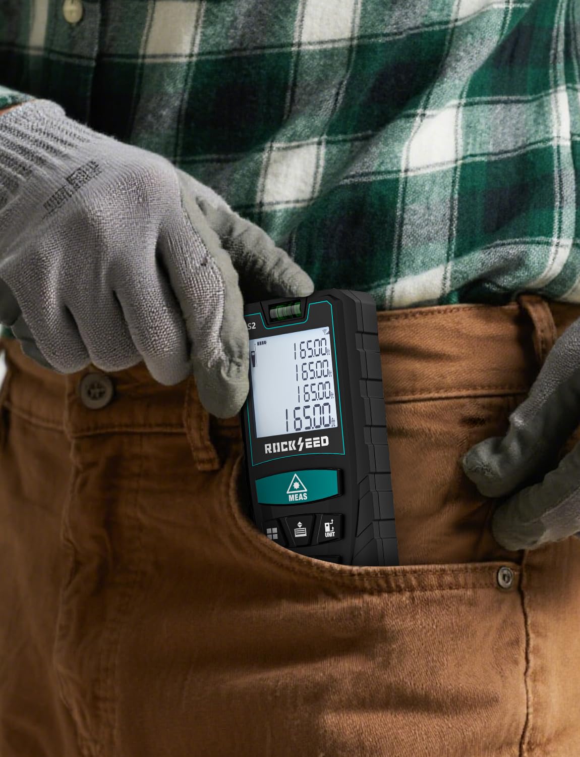 RockSeed ergonomic, rubber-backed body provides a secure one-handed grip