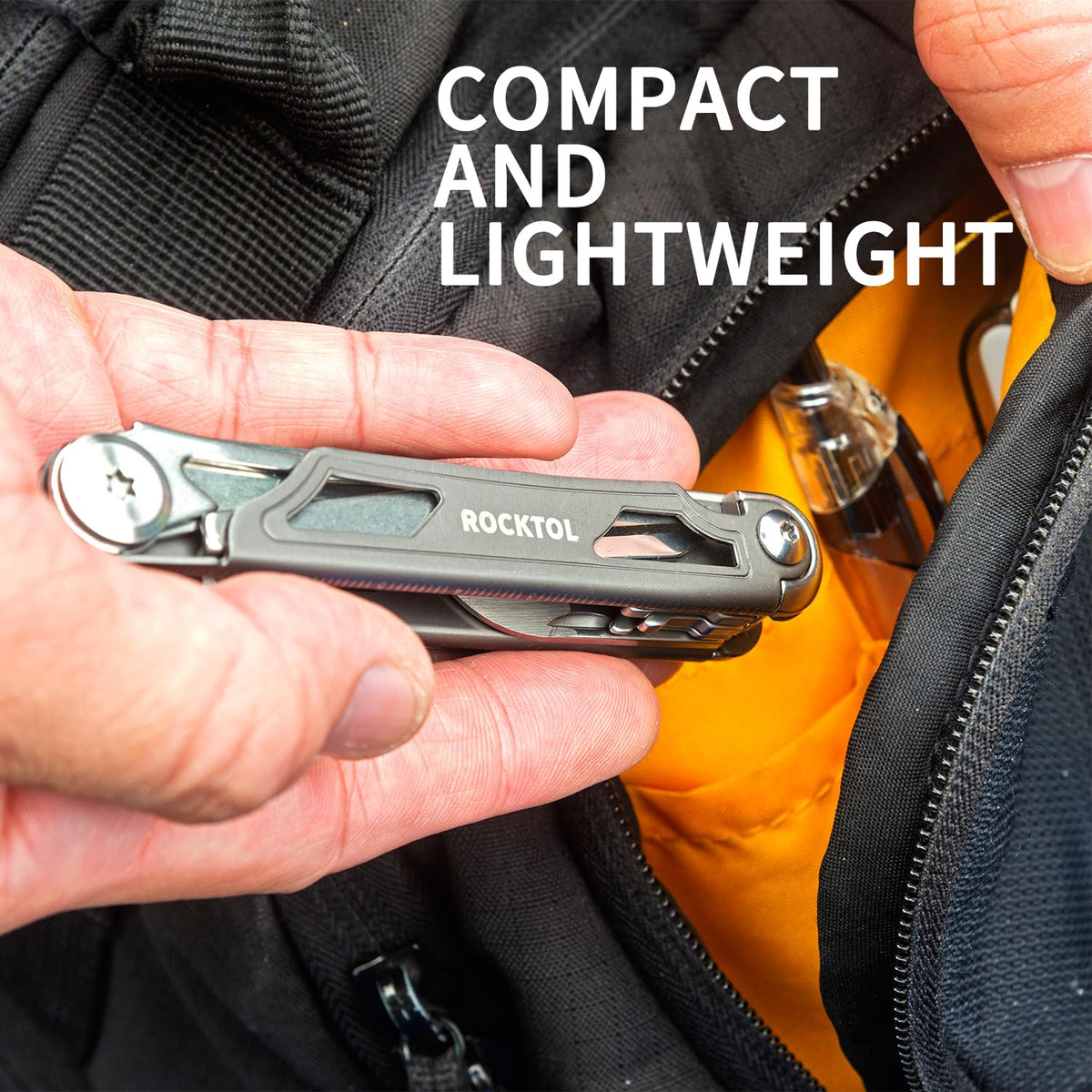ROCKTOL Pocket Multitool ST02 titanium-plated handle provides secure grip