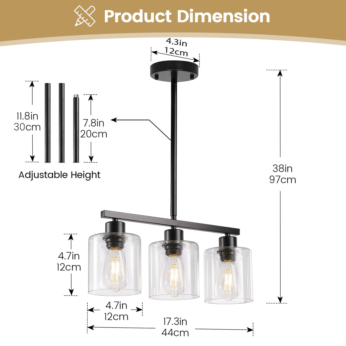 ROCUNSI dimmable pendant offers flexible ambiance for dinners and casual breakfasts.