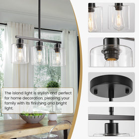 ROCUNSI height-adjustable poles enable customized hanging height for room size and ceiling height.