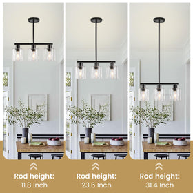 ROCUNSI clear glass lampshades provide a bright, inviting glow for everyday kitchen tasks.