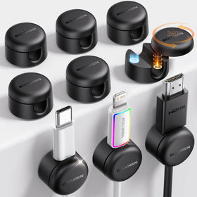 Rocoren 9-pack cable clips keep a desk tidy with upgraded design.