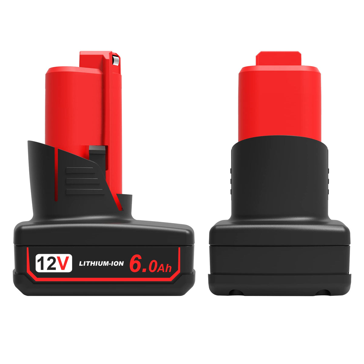 Rocivic Milwaukee M12 6.0Ah two-pack powering compatible cordless tools