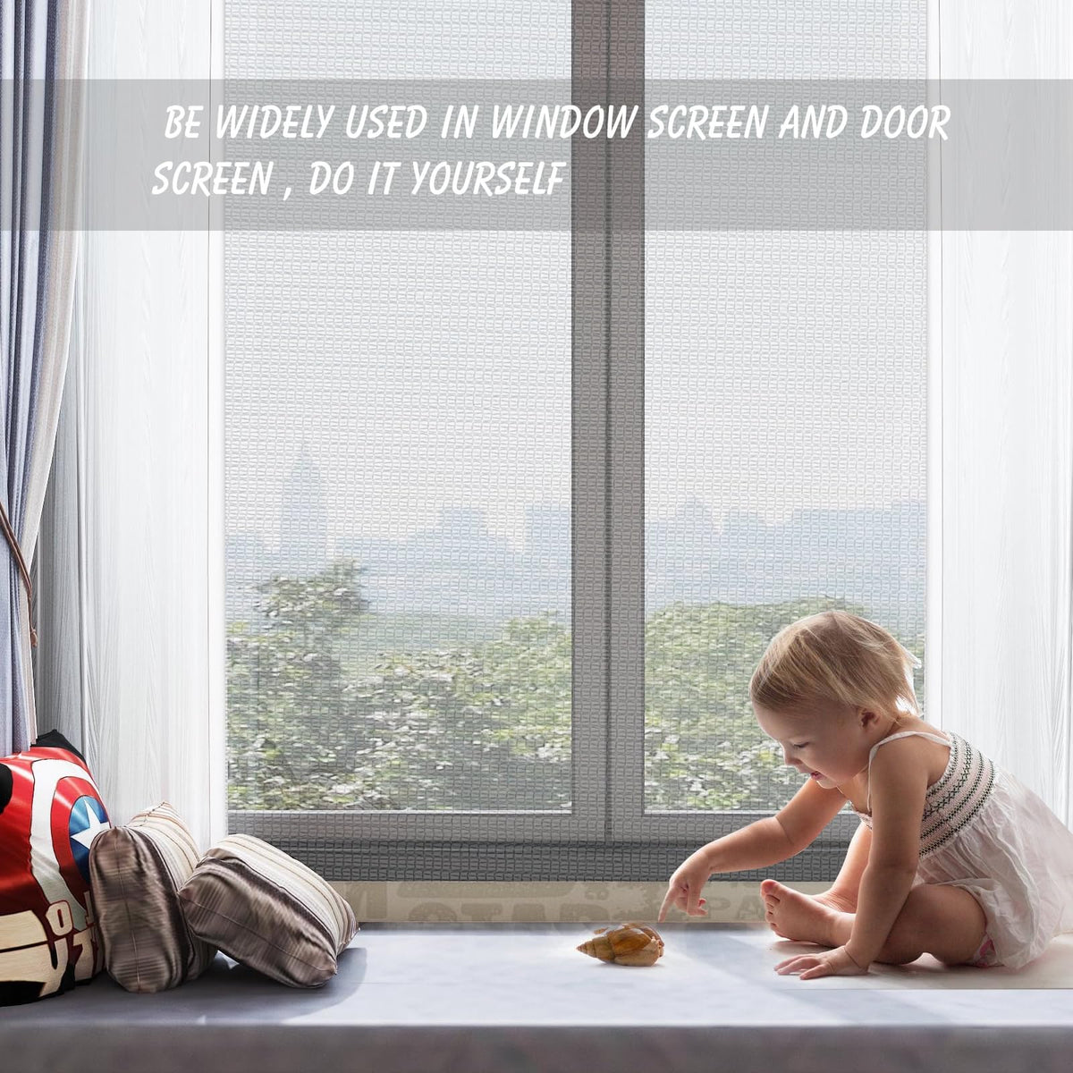 RODENET wide-application mesh suitable for windows, doors, and balconies.