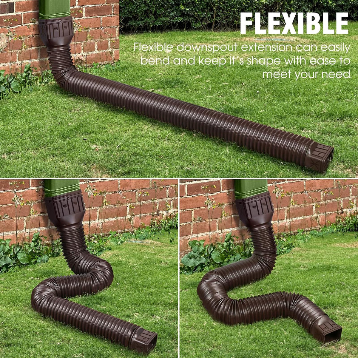 Rodnsurw connector joining two downspouts for seamless water diversion