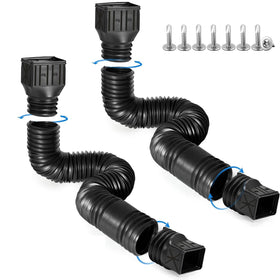 Rodnsurw downspout extensions can be buried or routed through landscaping