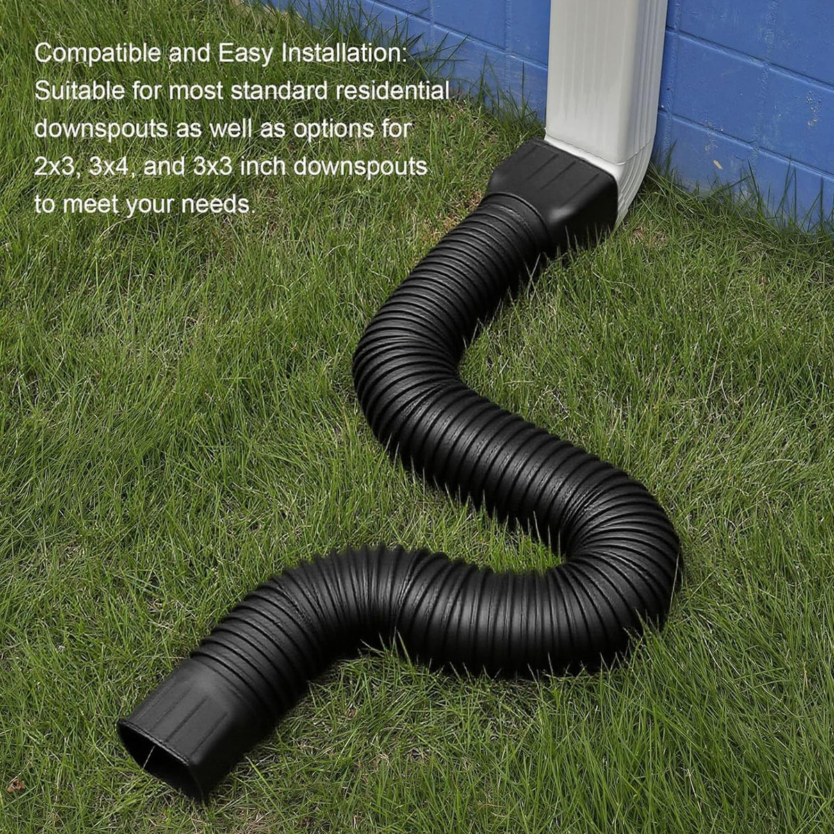 Rodnsurw downspout extensions include adapters and screws for secure setup