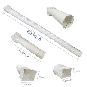 Rodnsurw flexible downspout connector enabling easy length adjustments.