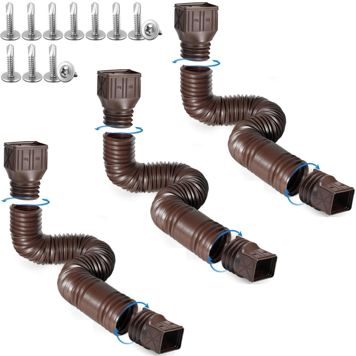 Rodnsurw outdoor installation example in brown demonstrates discreet drainage.