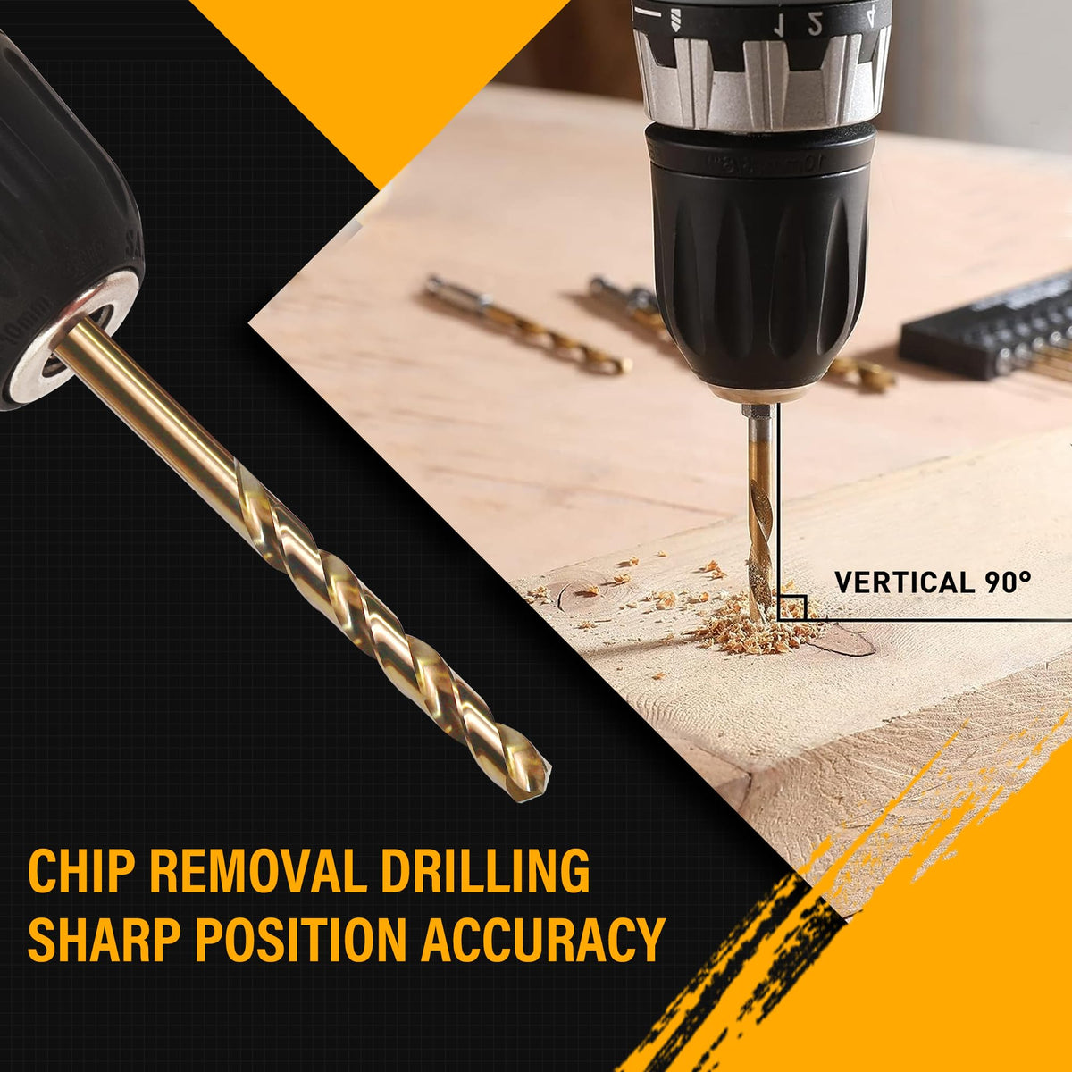 ROGAPER 135-degree split point starts accurately and reduces wandering on surfaces.
