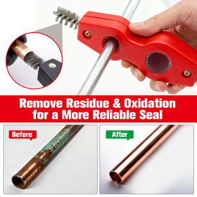 ROGVOC plastic chamfer deburring tool for precise tube ends.
