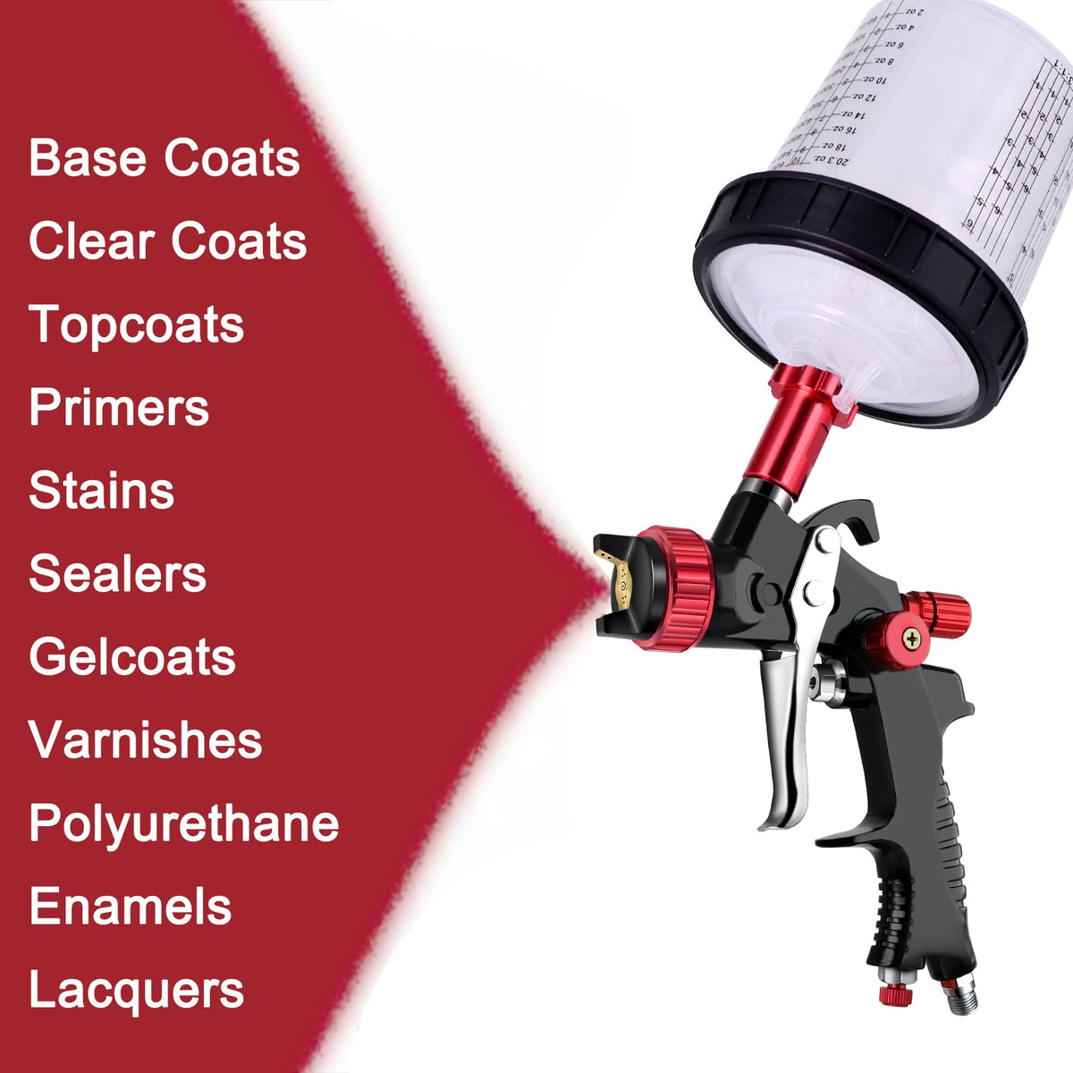ROIKETU paint stirrer included for consistent color and texture before spraying.