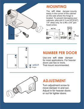 Rok rear screw adjusts closing speed for customization