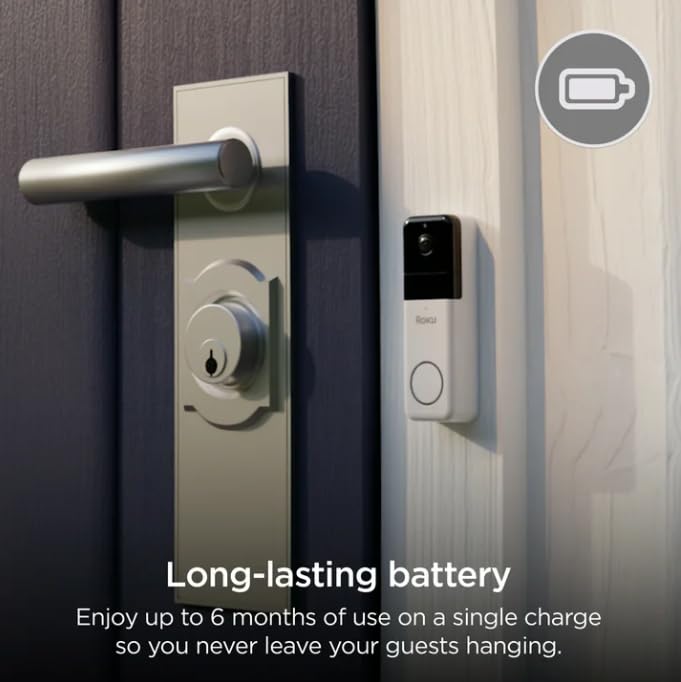 Roku DB1000R chime unit accompanying the doorbell for audible alerts.