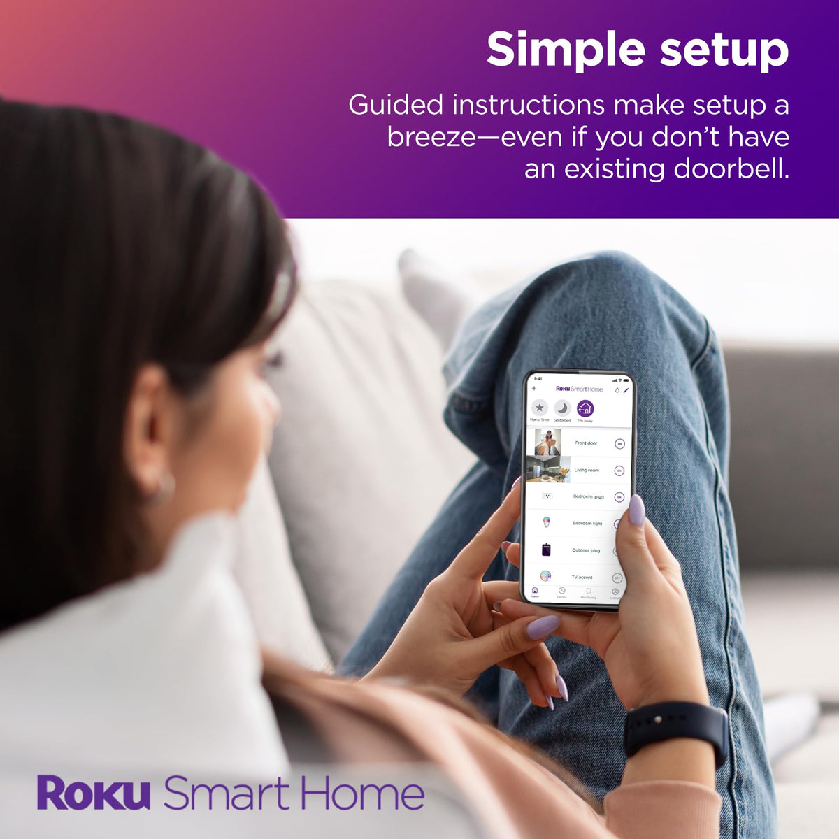 Roku doorbell multiple chime tones support flexible room placement.