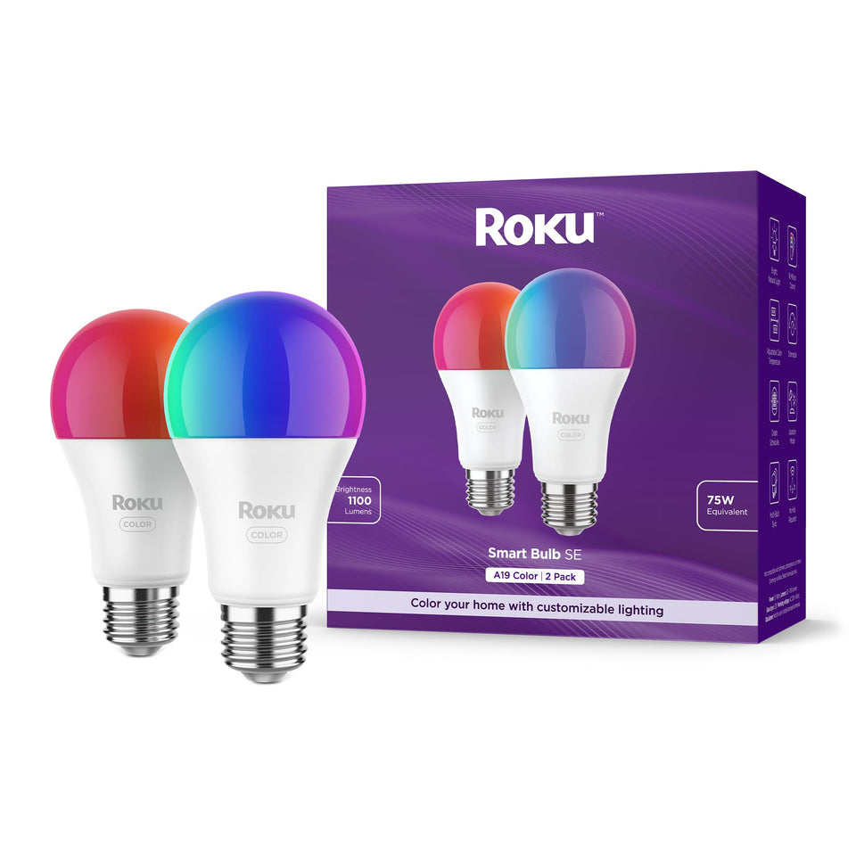 Roku Smart Bulbs color range for vibrant scenes and mood lighting.