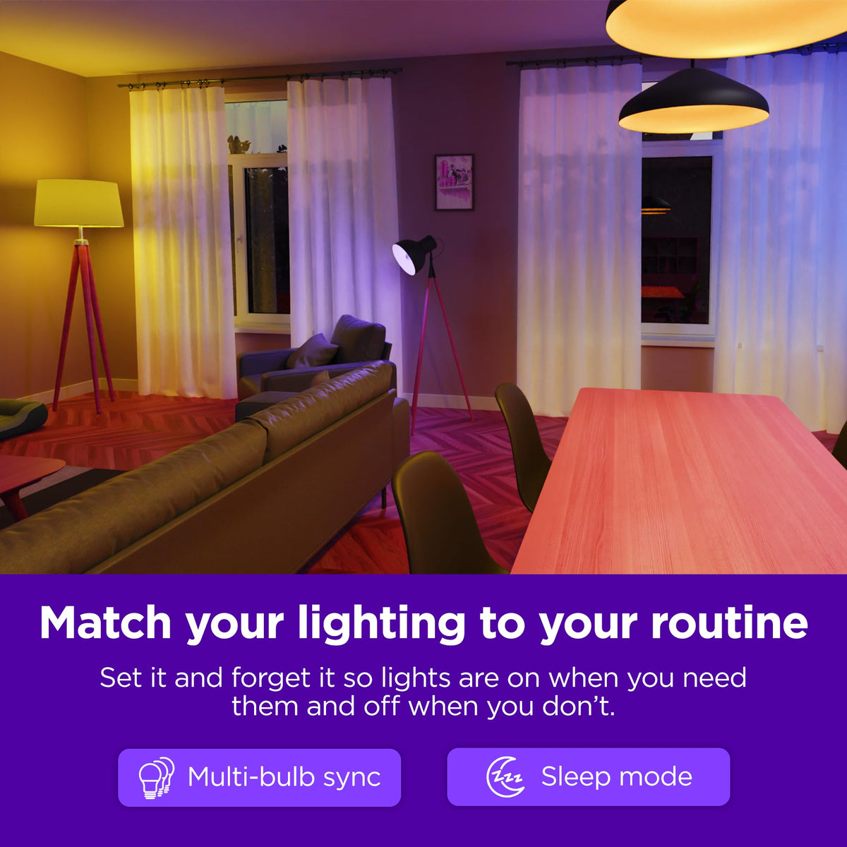 Roku Smart Bulbs presets for quick, repeatable lighting moods.