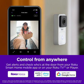 Roku wired doorbell motion alert captures activity with instant notifications
