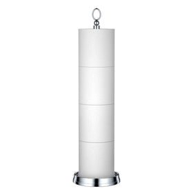 ROLABAM heavy weighted toilet paper holder base remains steady in a busy bathroom