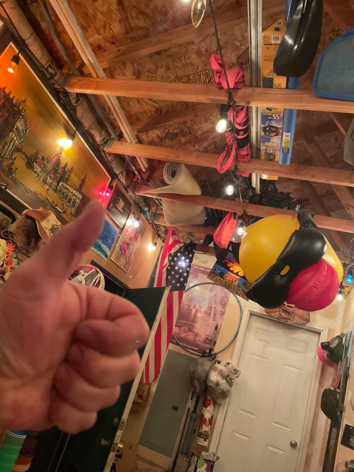 Rolay S14 amber warm 2200K bulbs for cozy porch ambiance.