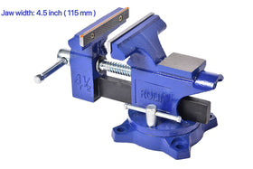 ROLIN vise in use for sanding, gluing, and drilling tasks
