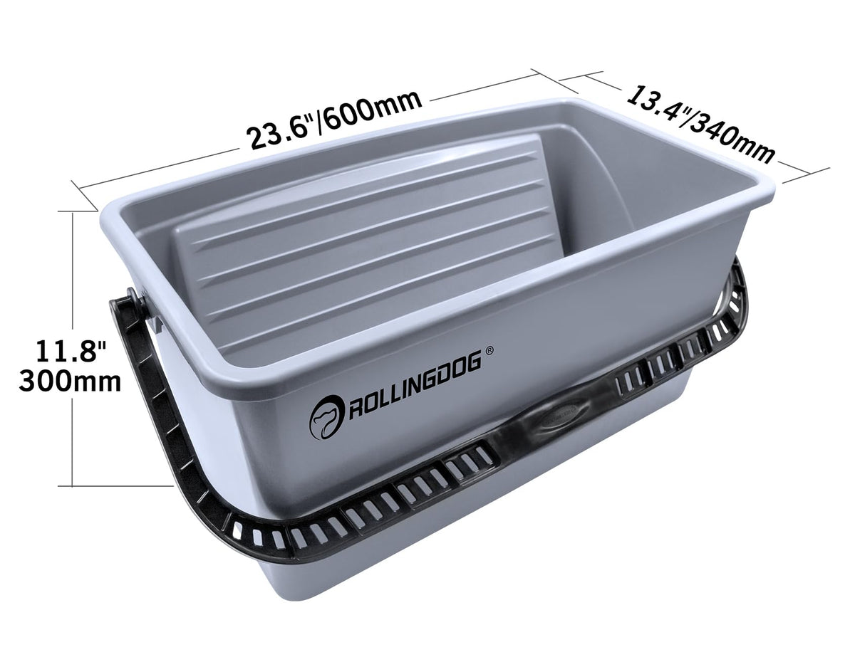 ROLLINGDOG angled loading grid helps even saturate the roller.