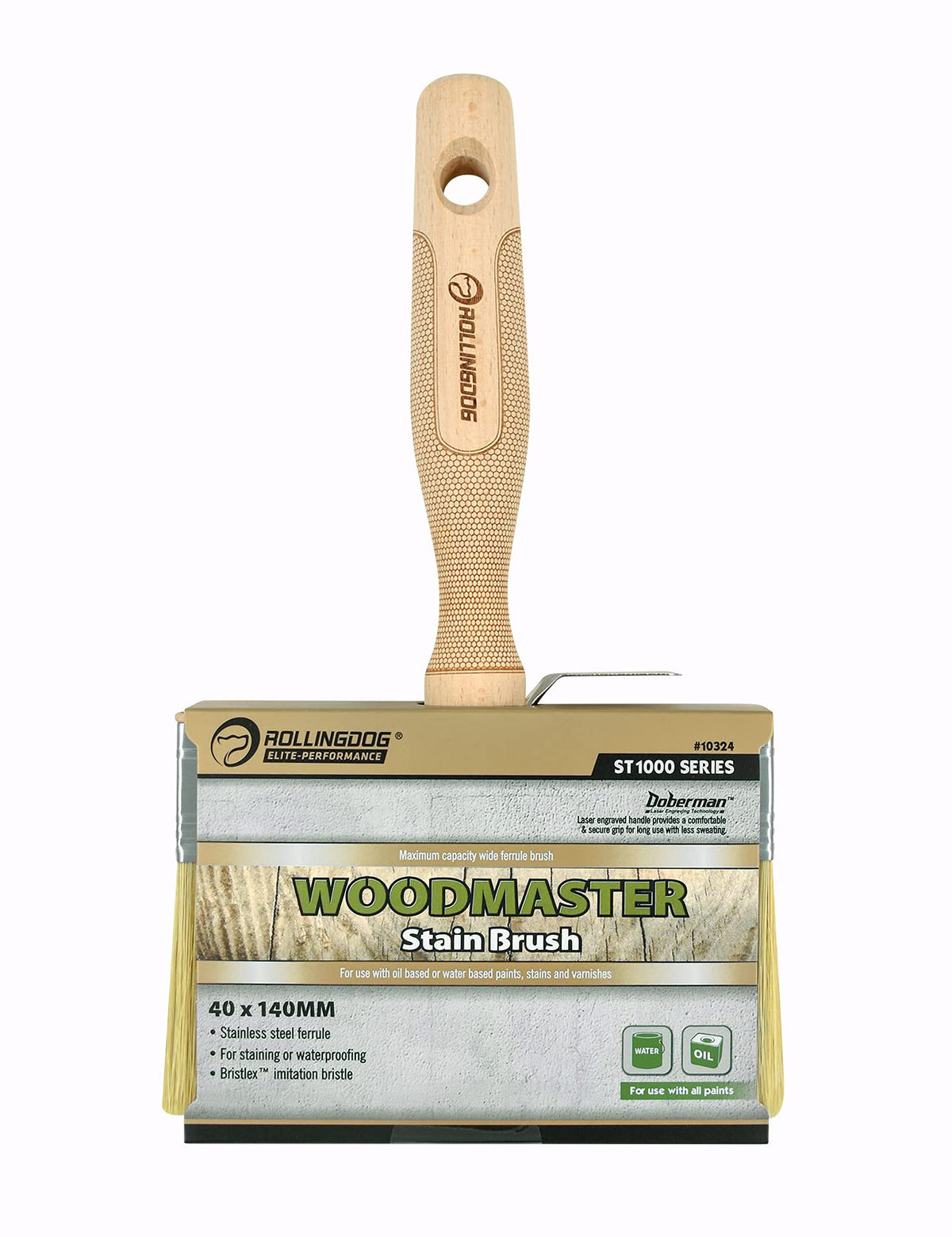 ROLLINGDOG limewash-brush versatile for paints stains sealers on multiple surfaces