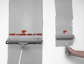 ROLLINGDOG deep-well paint tray for stable loading and easy cleanup.