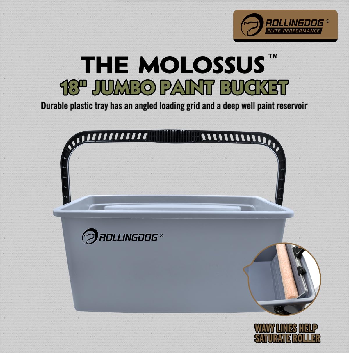 ROLLINGDOG ergonomic handle simplifies transport between sites.