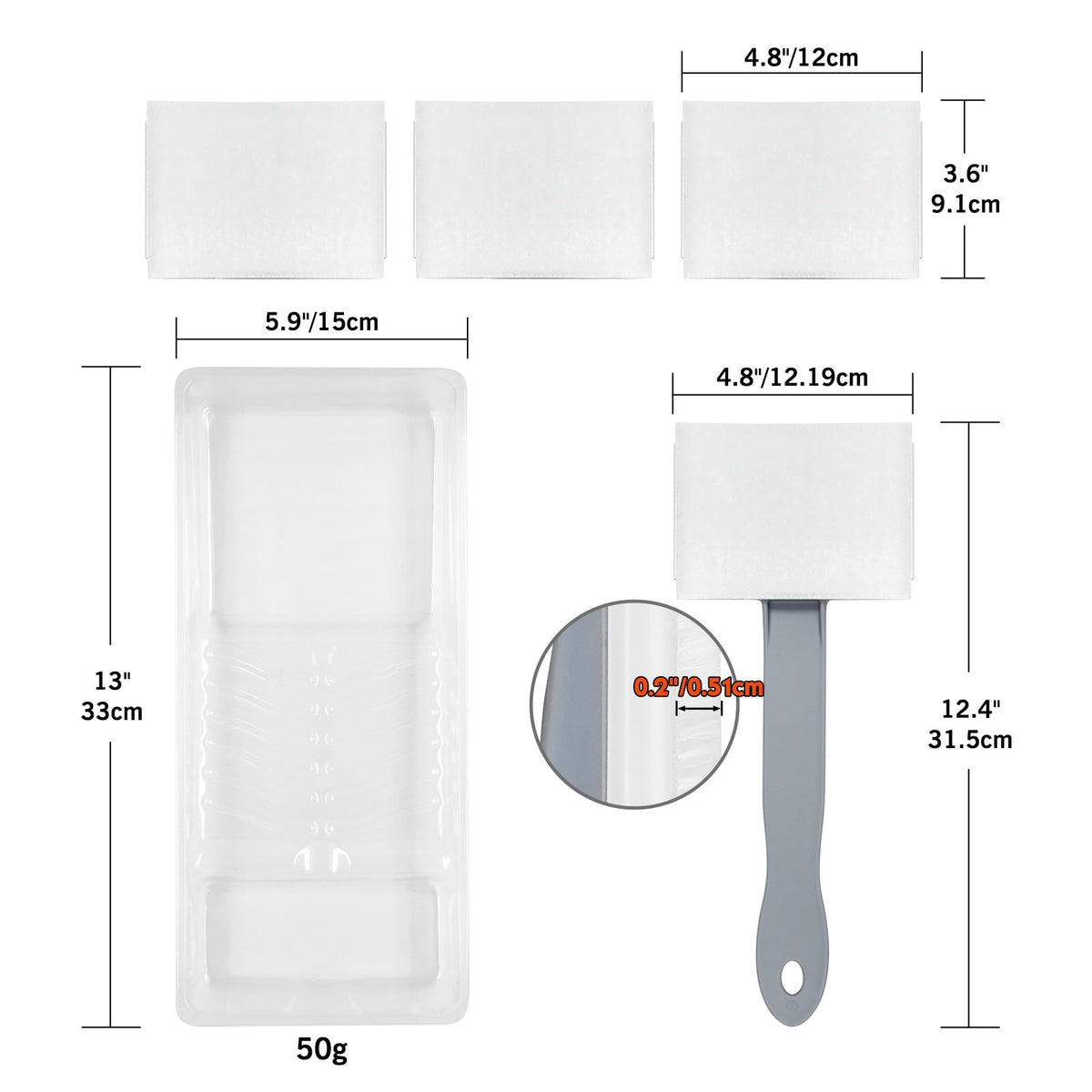 ROLLINGDOG Nylon Felt Pads deliver smooth coverage with reduced drips.