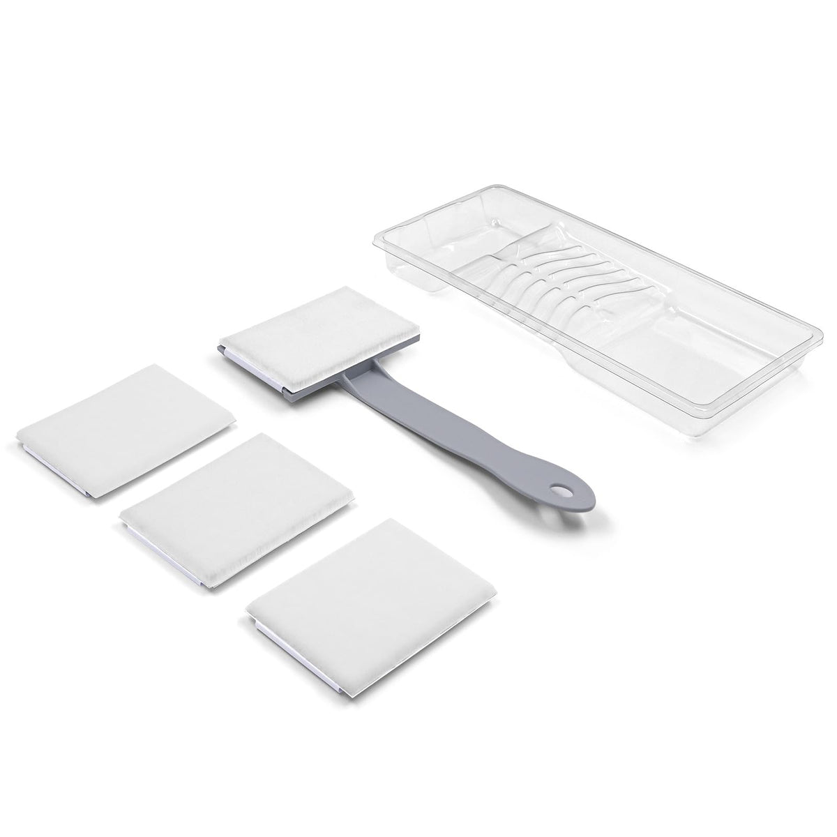 ROLLINGDOG Reach-Behind Paint Pad Handle enables precise reach behind toilets.