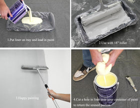 ROLLINGDOG disposable tray liners simplify cleanup between projects.