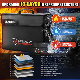 ROLOWAY bag interior demonstrates 17x12x5.8 inch capacity for documents.