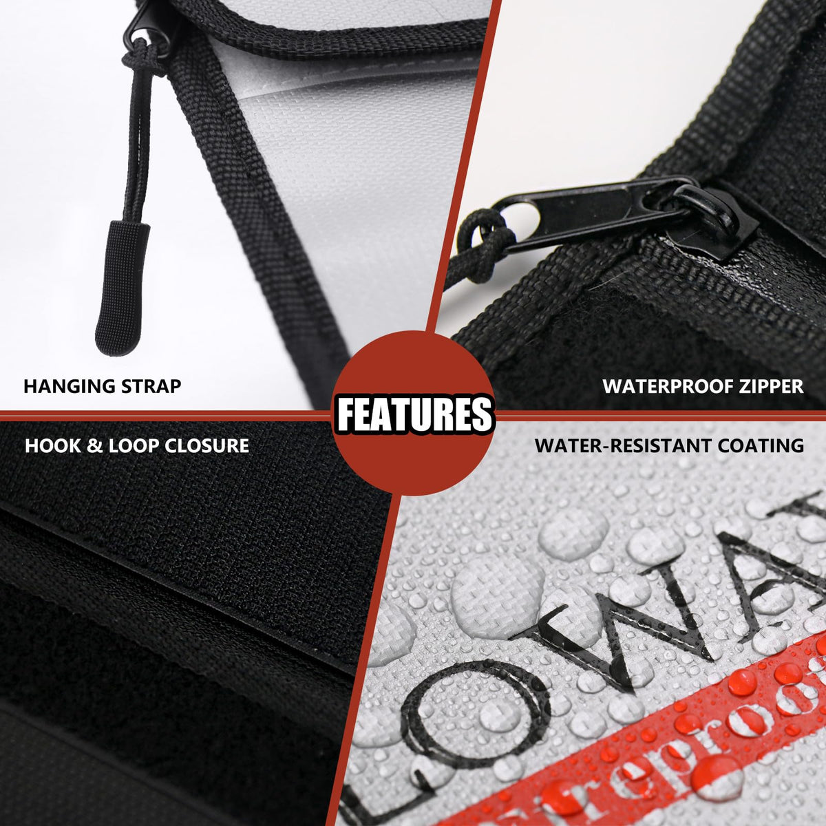 ROLOWAY expanded capacity view shows cash, passport, and cards fitting inside.