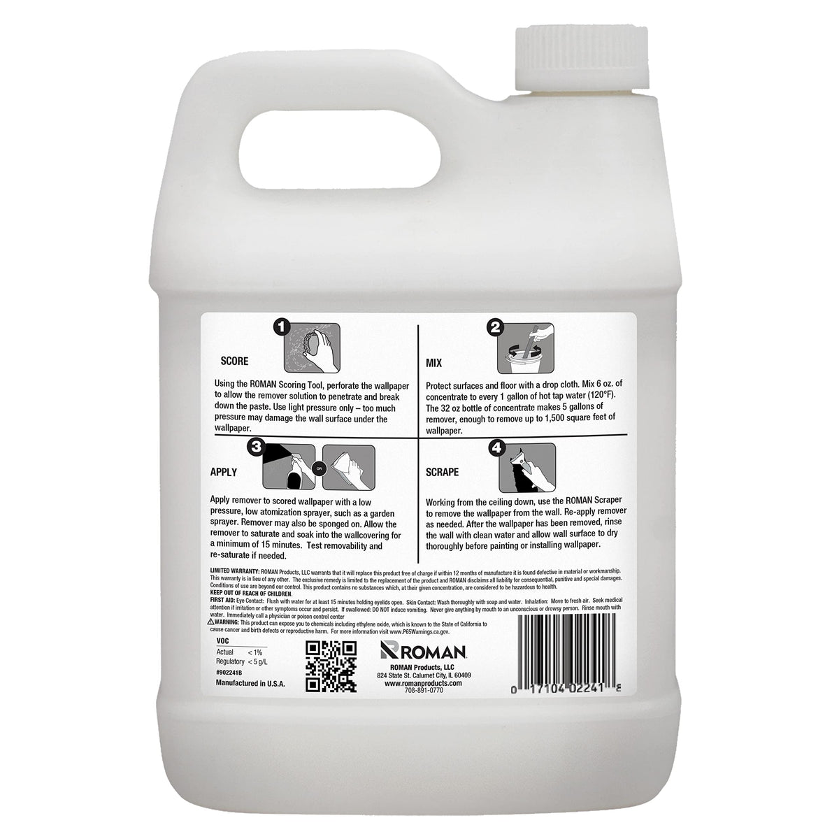 ROMAN concentrate remover bottle, ready to mix for up to 1,500 sq ft.