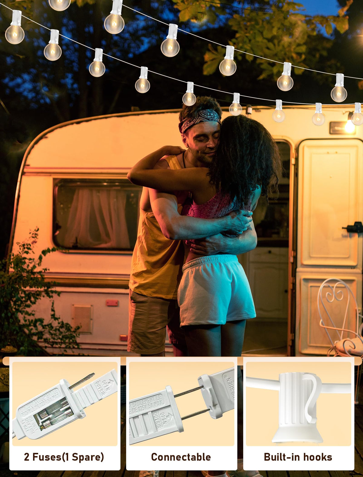 Romasaty end-to-end connectable design enables flexible outdoor layouts and longer runs.