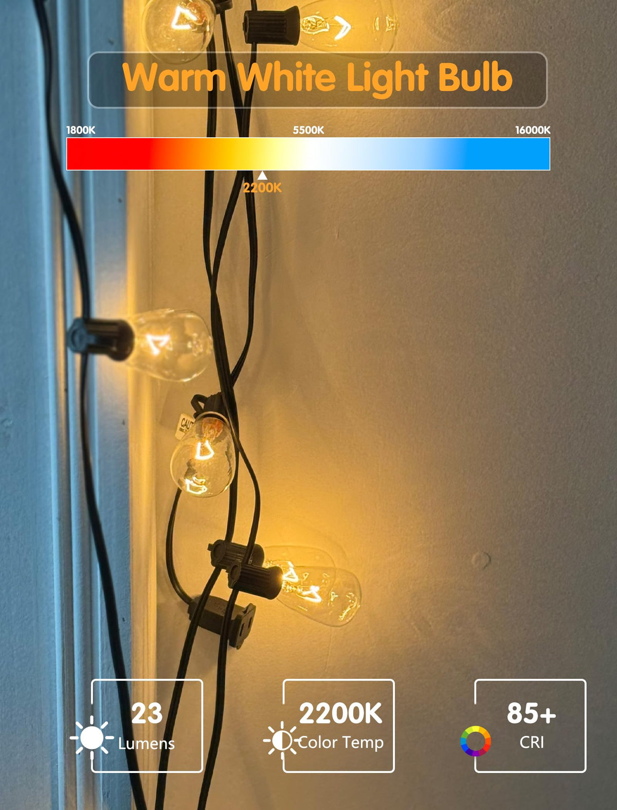 Romasaty ST35 bulb delivering steady warm illumination indoors