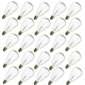 Romasaty ST35 clear glass bulb for indoor/outdoor lights with warm glow
