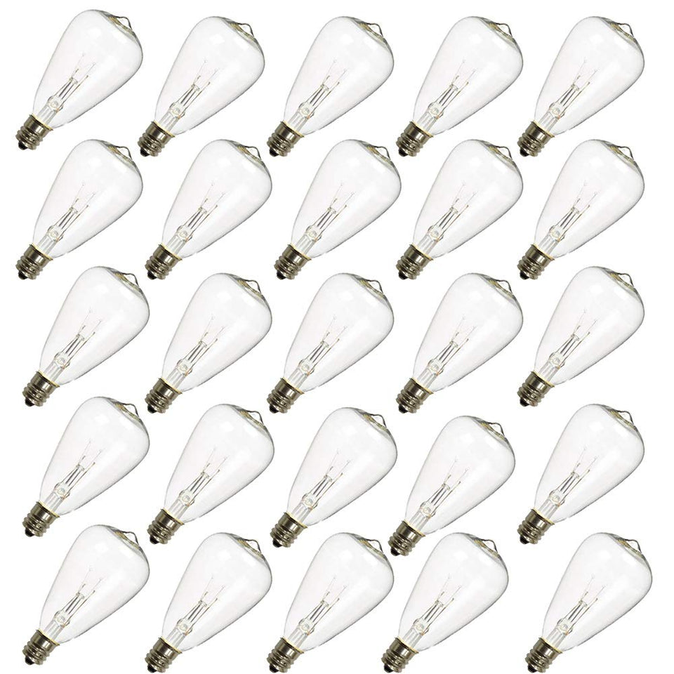 Romasaty ST35 clear glass bulb for indoor/outdoor lights with warm glow