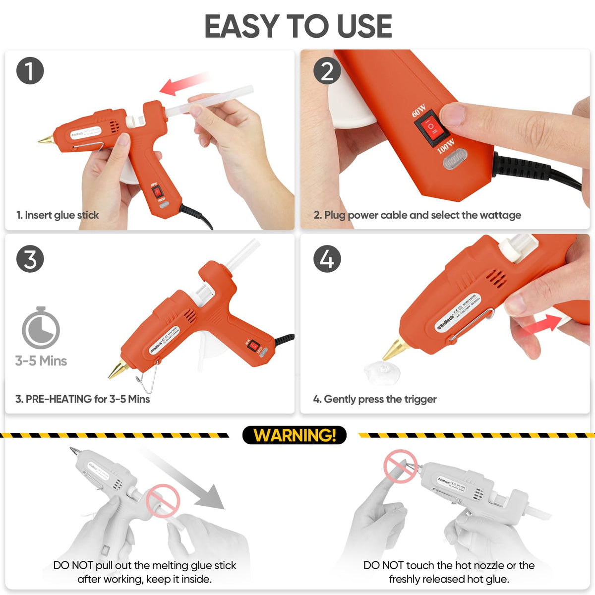 ROMECH CE-certified safety and auto-shutoff for reliable use