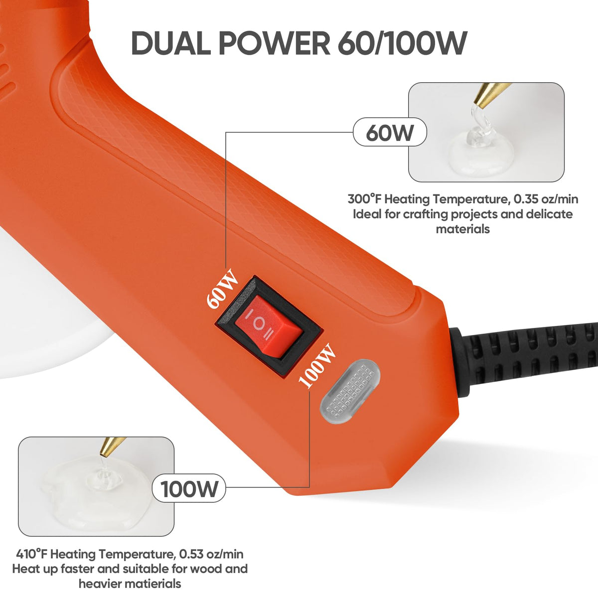 ROMECH copper nozzle provides smooth, even glue flow during projects