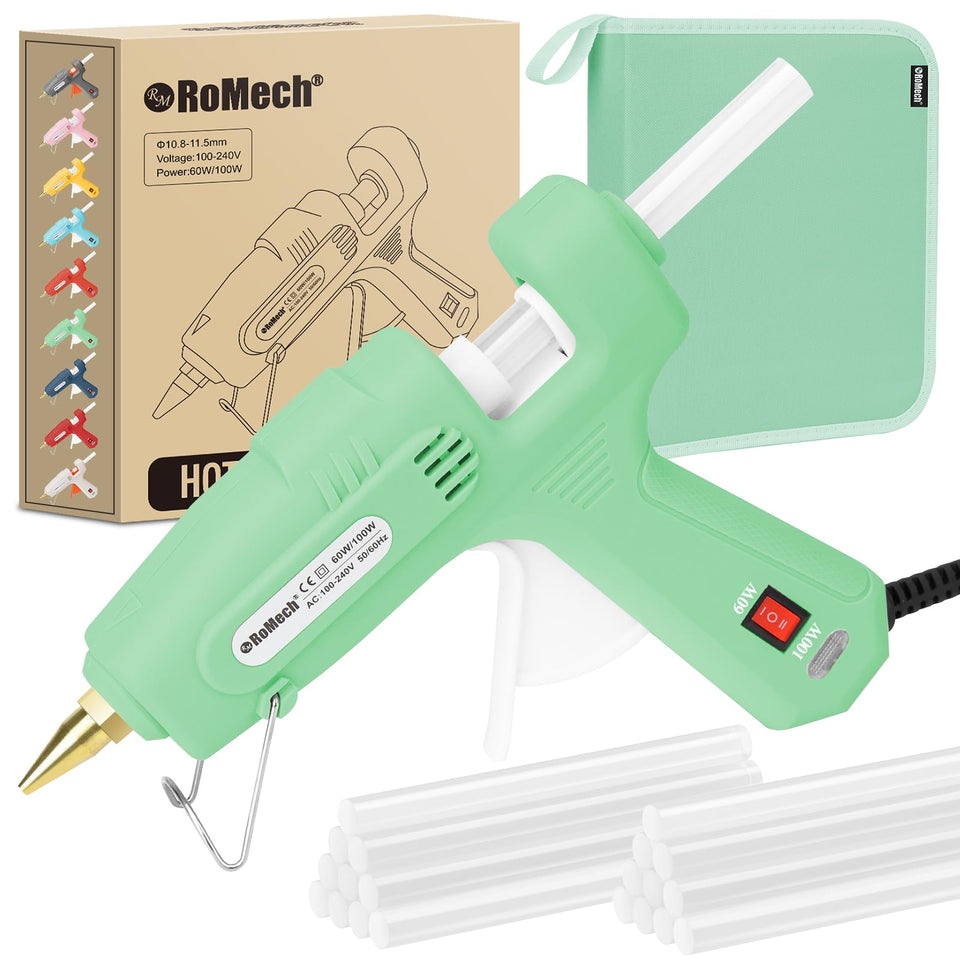 ROMECH fullsize glue gun dual power for versatile projects.