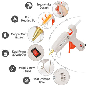 ROMECH glue gun copper nozzle ensures even heat for smooth glue flow