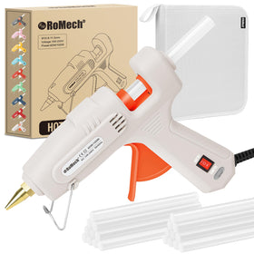 ROMECH glue gun dual-temperature controls for crafting and repairs