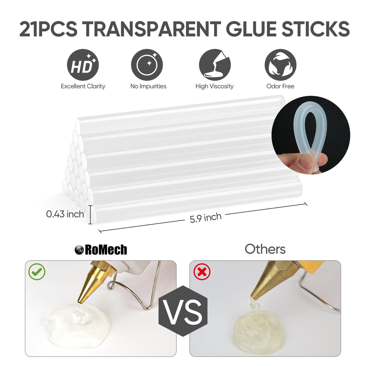 ROMECH 21 high-viscosity sticks support clean, odor-free adhesion