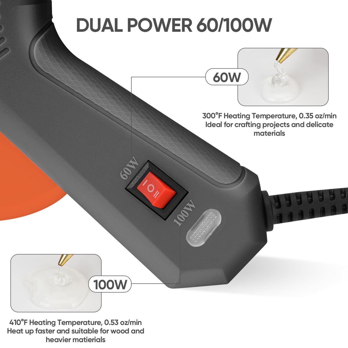 ROMECH industrial-grade glue gun suited for hobby to professional projects