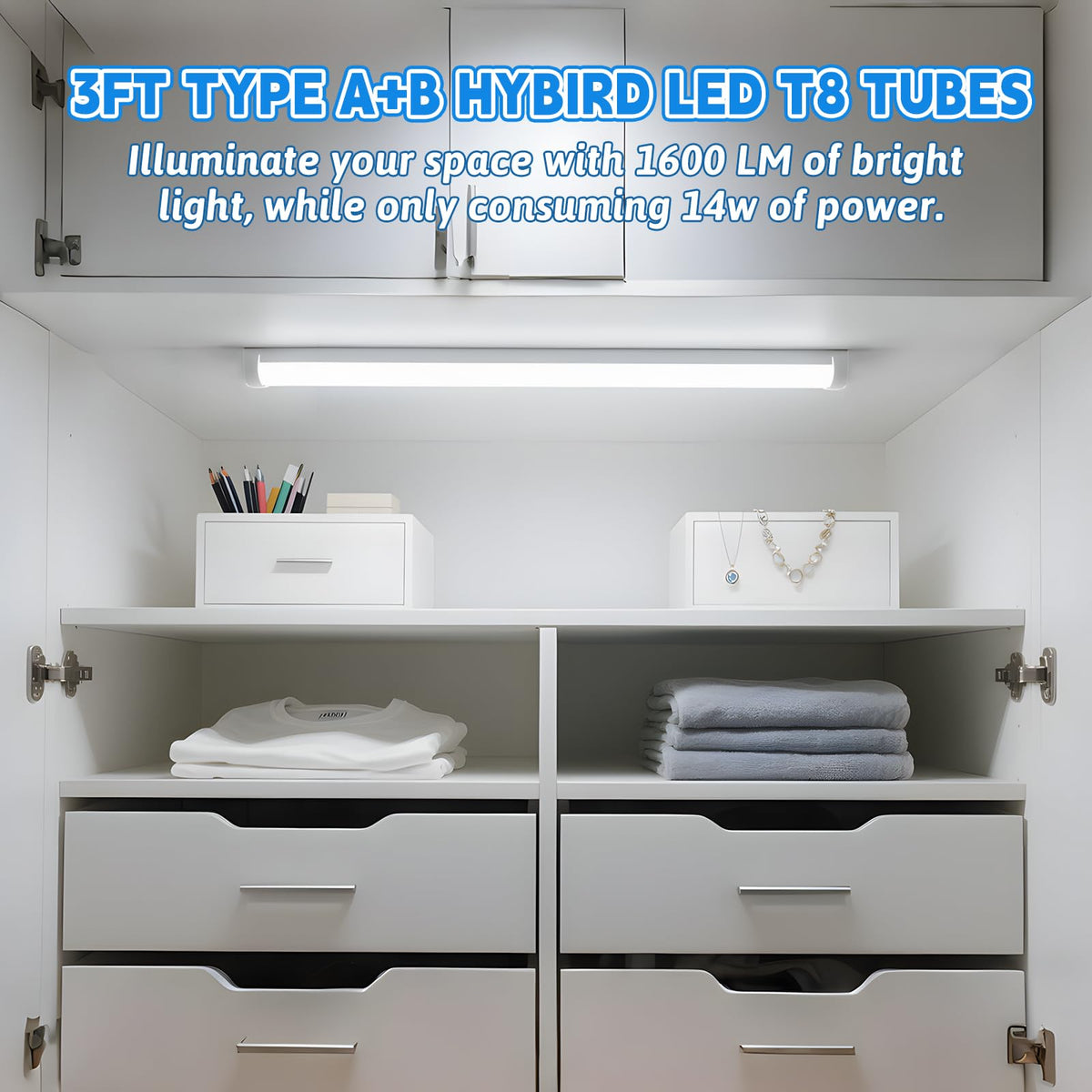 Romwish 5000K daylight 1600 lumen output for crisp spaces