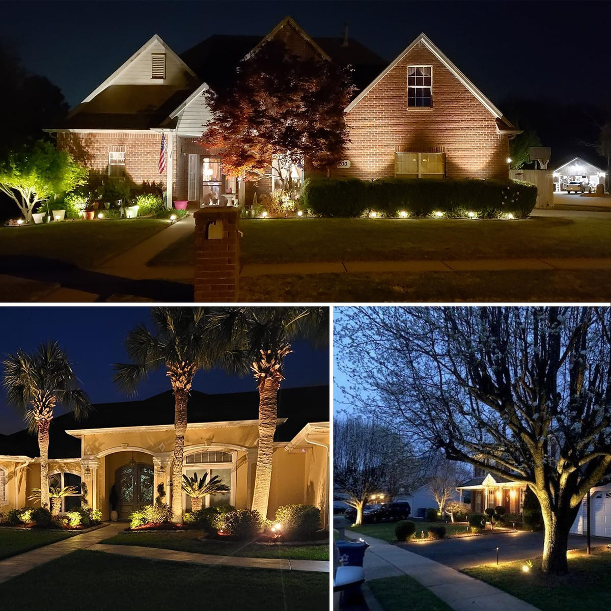 Romwish LED landscape spotlight 10W warm white 3000K ideal for driveways and borders.