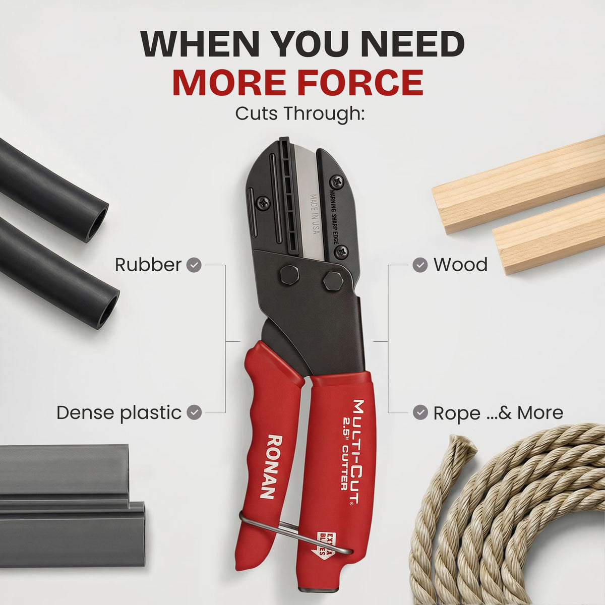 Ronan Multi-Cut durable anvil supports consistent cutting performance.