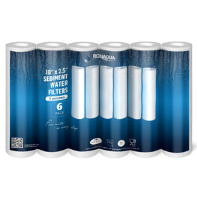 Ronaqua NSF-certified label on the 1-micron sediment filter